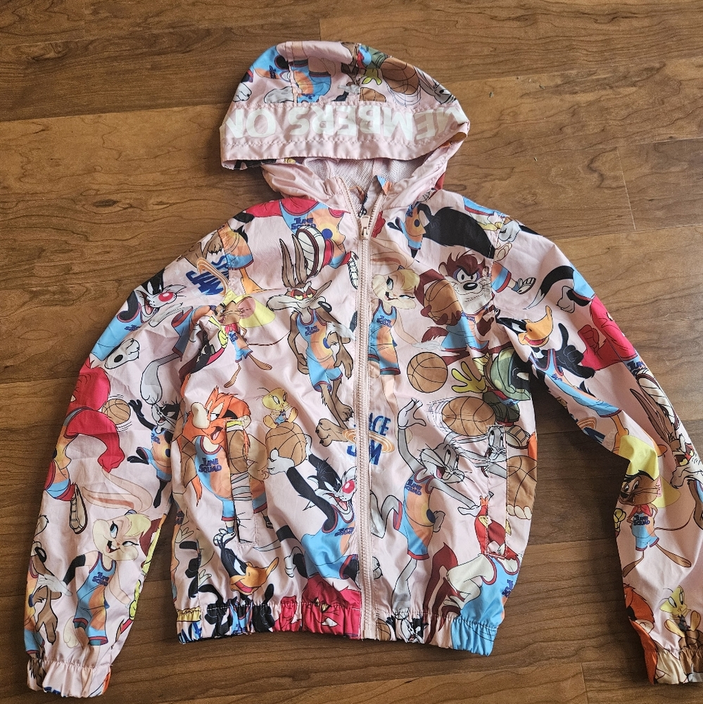 Members Only Space Jam A New Legacy Looney Tunes Youth hooded Windbreaker 14/16